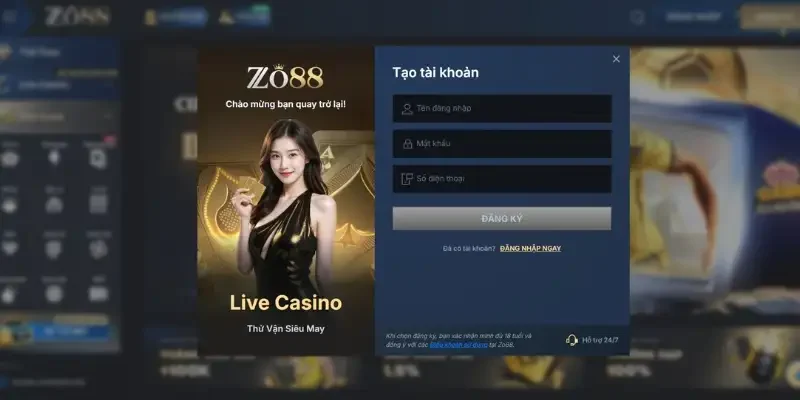 Thủ tục đăng ký Zo88 gói gọn trong 3 bước đơn giản